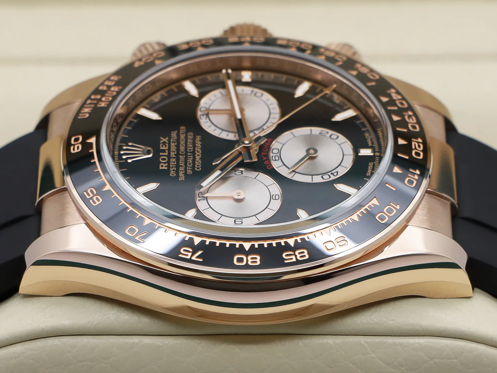 GENTS ROLEX DAYTONA 18ct ROSE GOLD OYSTERFLEX 126515LN BLACK DIAL NEW MODEL WARRANTY 2024 UK B&P - Image 4